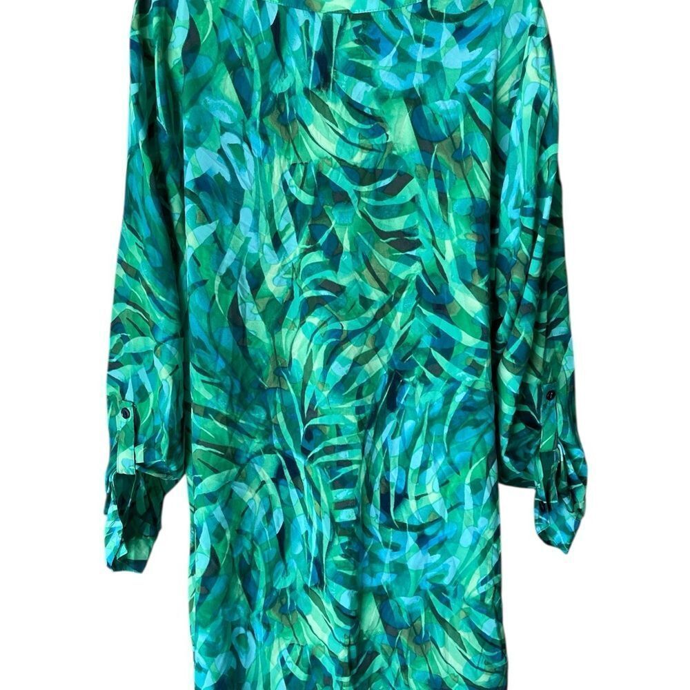 Catherines Vibrant Green Leaf Pattern Bottoms On … - image 3